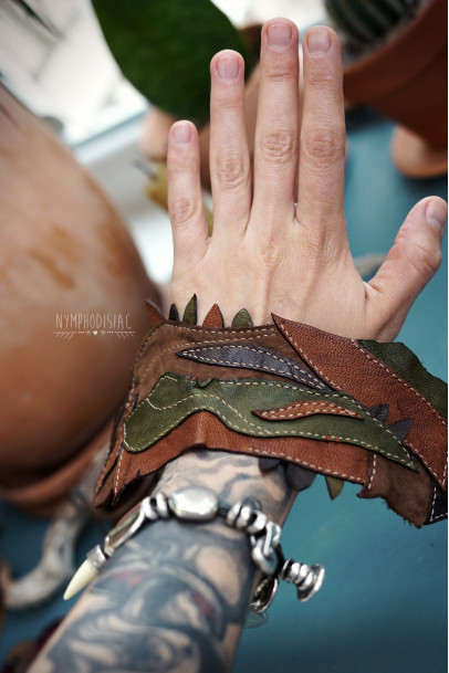 OOAK leather bracelet