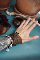 OOAK leather bracelet