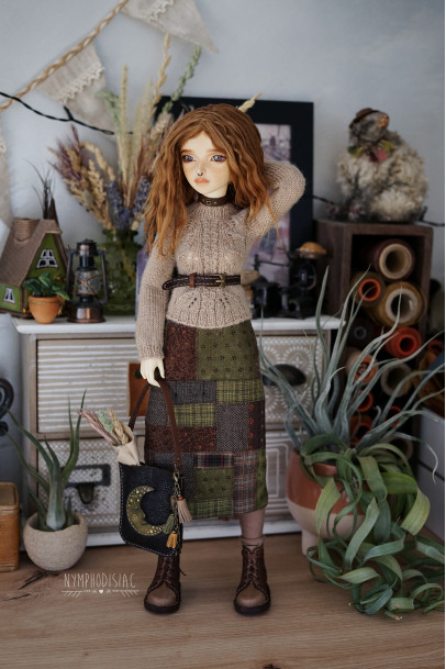 Patchwork Forever Minifee Outfit -Green Patchwork Forever Minifee Outfit -Green
