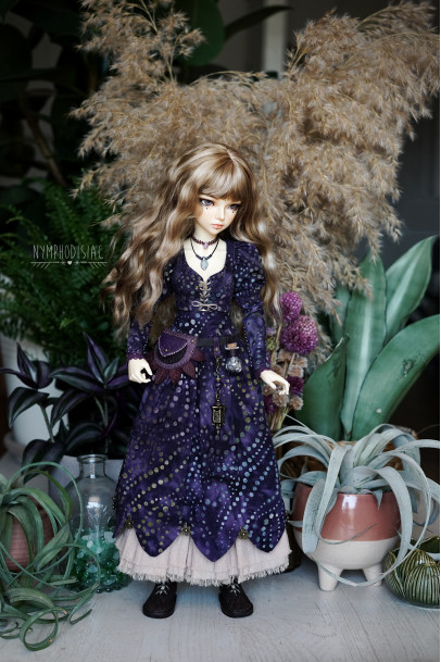 Purple Flower Witch Minifee Outfit Purple Flower Witch Minifee Outfit