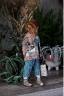 Teal and Beige Outfit 1/6 